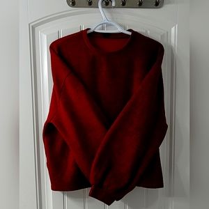 Burguny Drop Shoulder Sweater